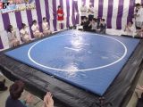 はじめての牛乳浣腸相撲大会2(ガチ)。 一般女性4名参加